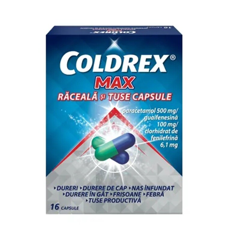 COLDREX MAX RACEALA SI TUSE 16 CAPSULE