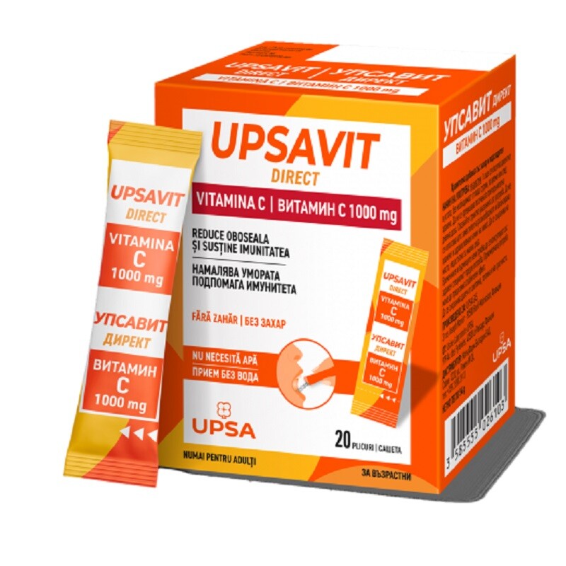UPSAVIT DIRECT VITAMINA C 1000MG 20 PLICURI