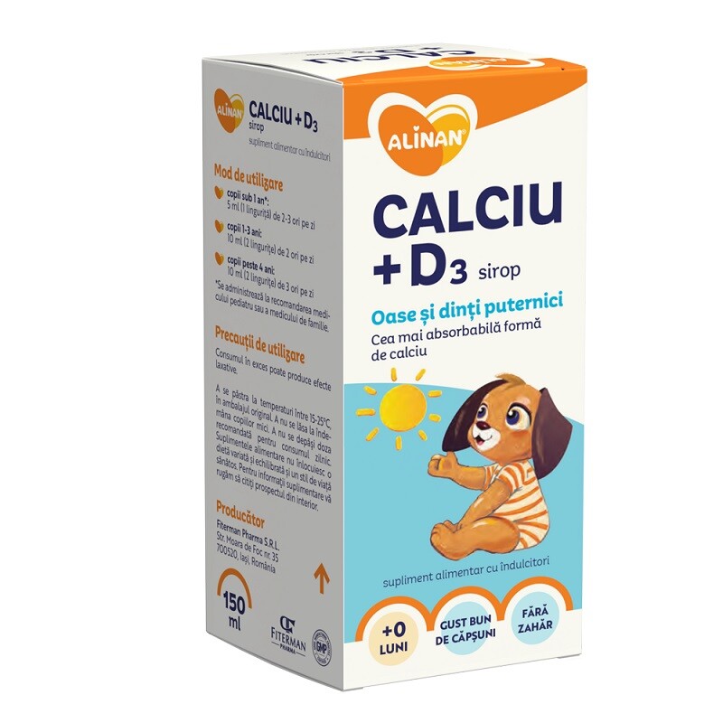 ALINAN CALCIU + D3 SIROP 150ML