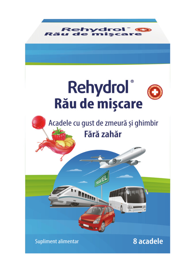 REHYDROL RAU DE MISCARE ZMEURA FARA ZAHAR 8 ACADELE