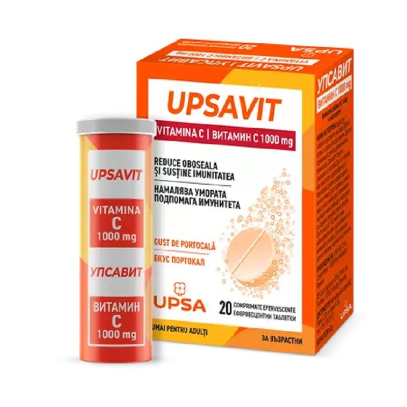 UPSAVIT VIT C 1000MG 20 COMPRIMATE EFERVESCENTE