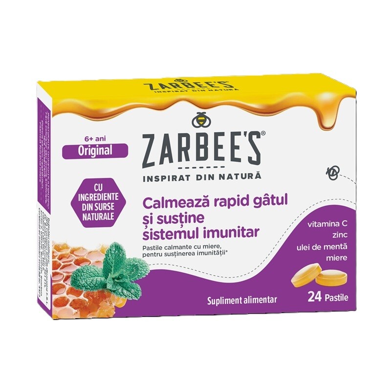 ZARBEES GAT SI IMUNITATE 24 PASTILE MIERE