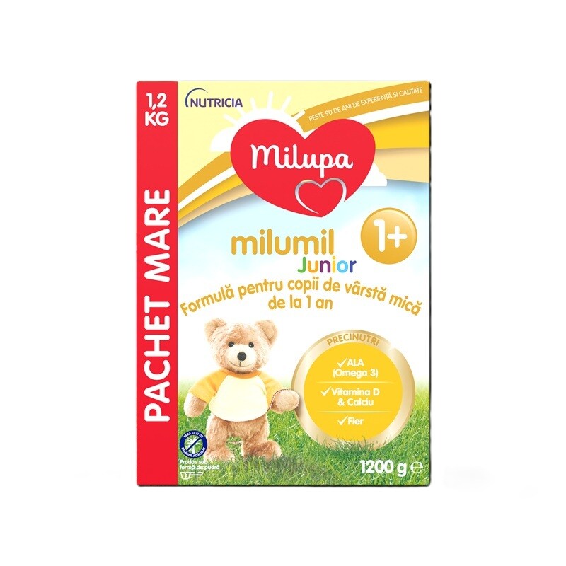MILUPA MILUMIL JUNIOR 1+ LAPTE PRAF 1200G
