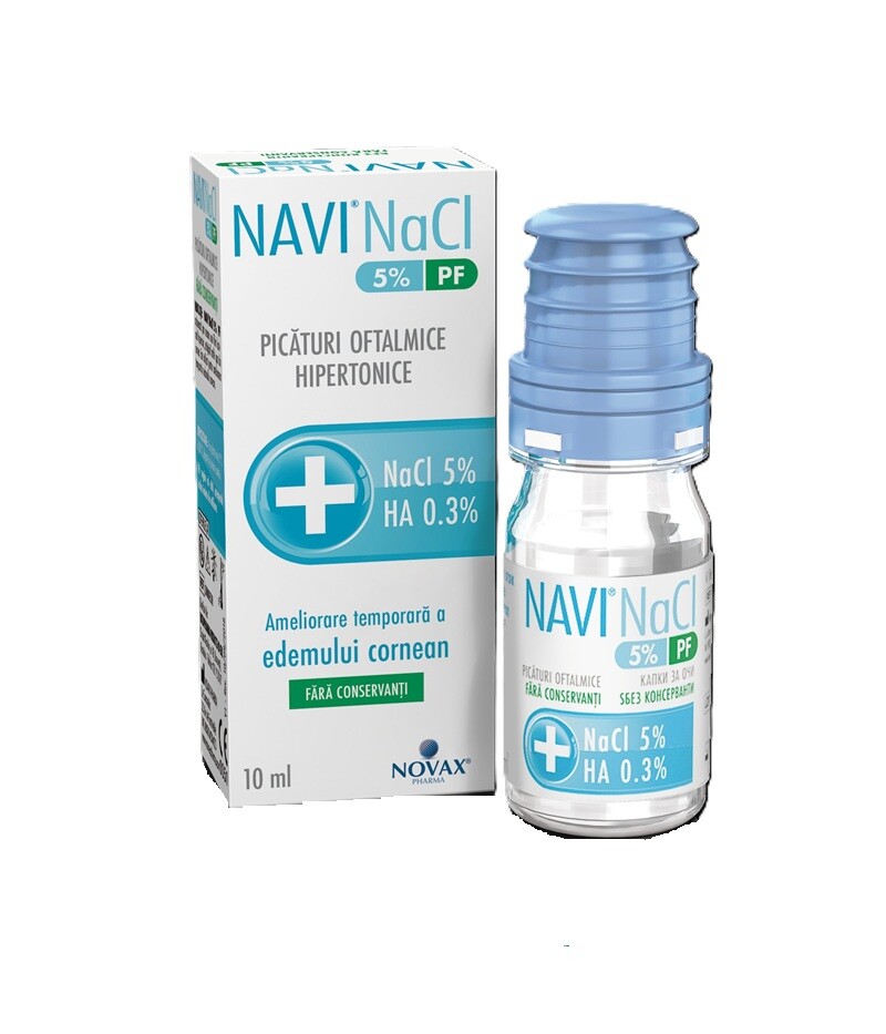 NAVI SOLUTIE OFTALMICA NACL 5% 10 ML