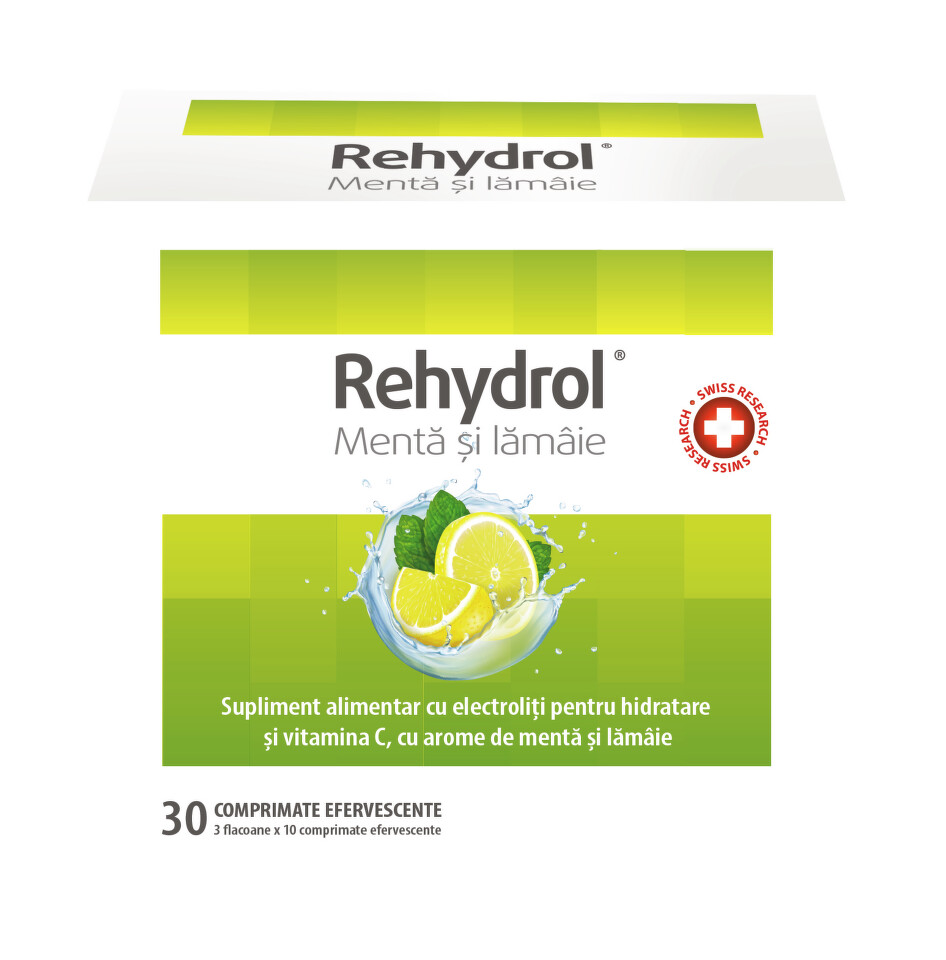 REHYDROL MENTA SI LAMAIE 30 COMPRIMATE EFERVESCENTE