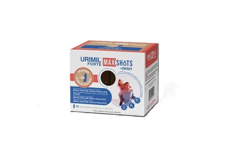 URIMIL FORTE MAX SHOTS + ENERGY X 20 + 10 FIOLE