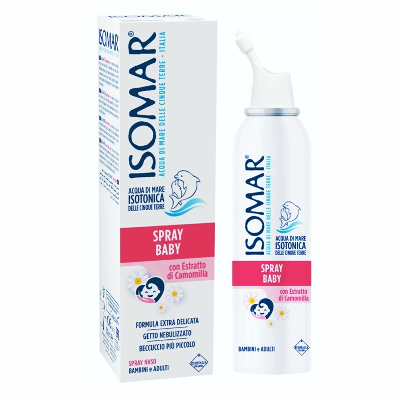 ISOMAR BABY SPRAY NAZAL CU APA DE MARE IZOTONICA SI MUSETEL 100 ML 12+