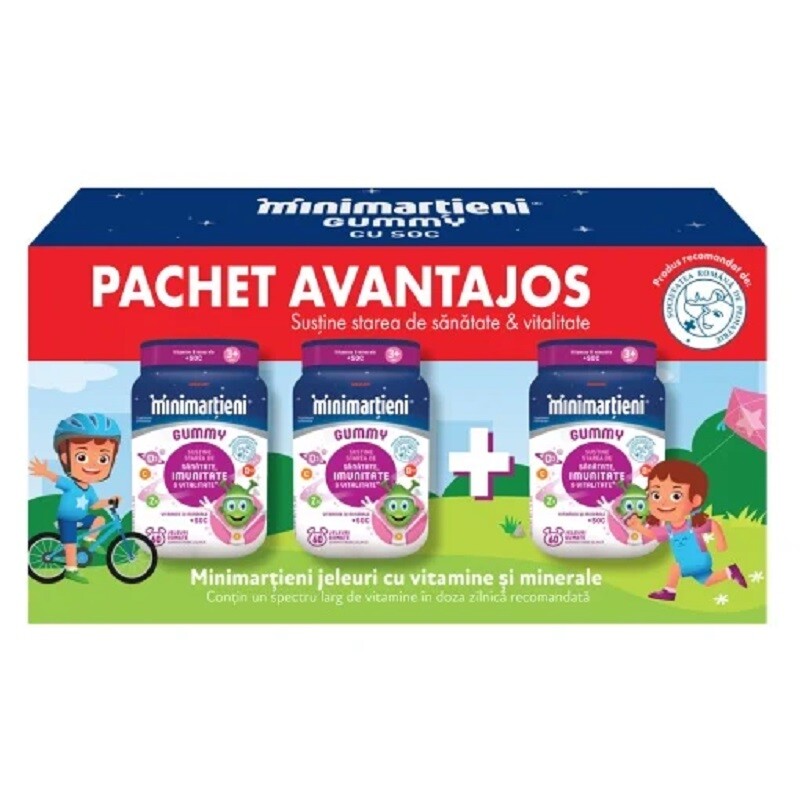 PACHET MINIMARTIENI GUMMY CU SOC X 60 JELEURI 2+1