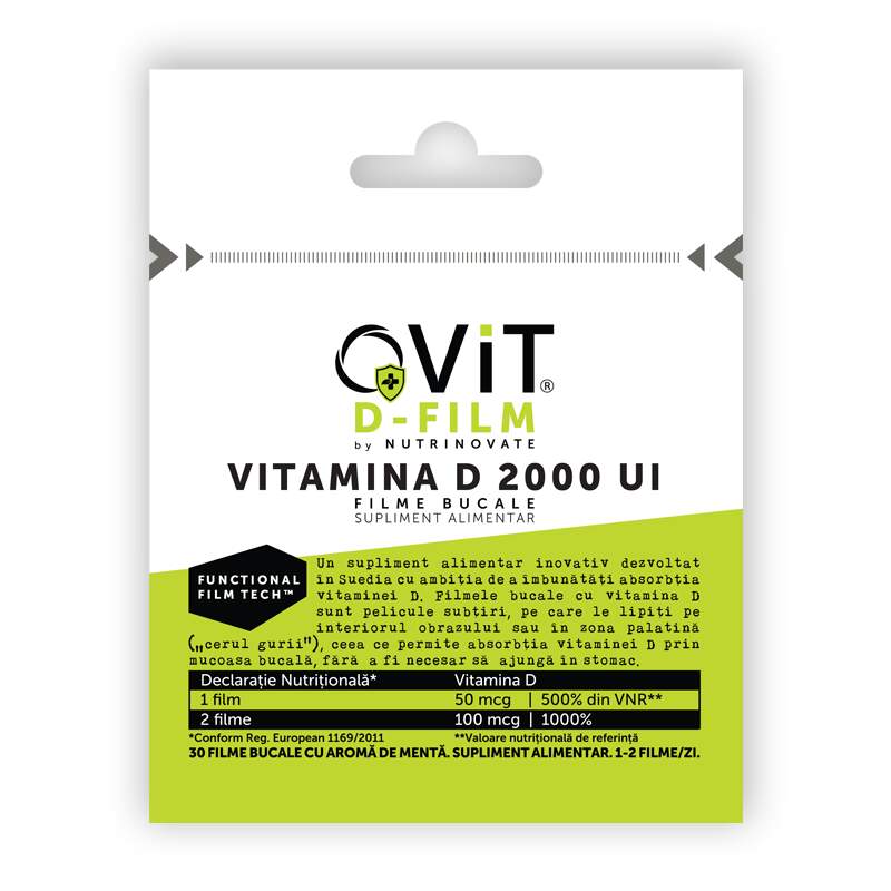 QVIT VITAMINA D 1 PLIC X 30 FILME BUCALE