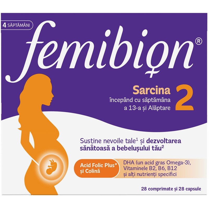 FEMIBION 2 SARCINA MULTIVIT 2 28 COMPRIMATE + 28 CAPSULE