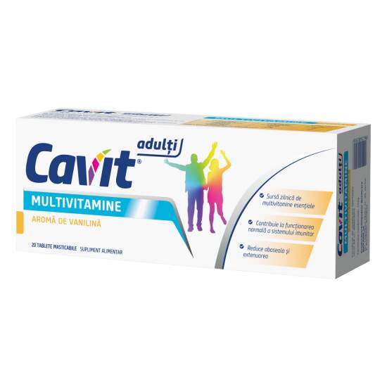 CAVIT ADULTI MULTIVITAMINE AROMA VANILINA 20 TABLETE