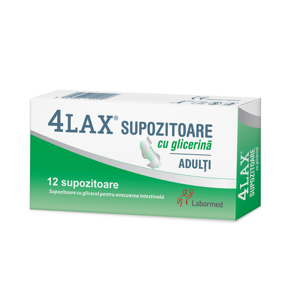 LABORMED 4LAX GLICERINA ADULTI SUPOZITOARE 12BUC