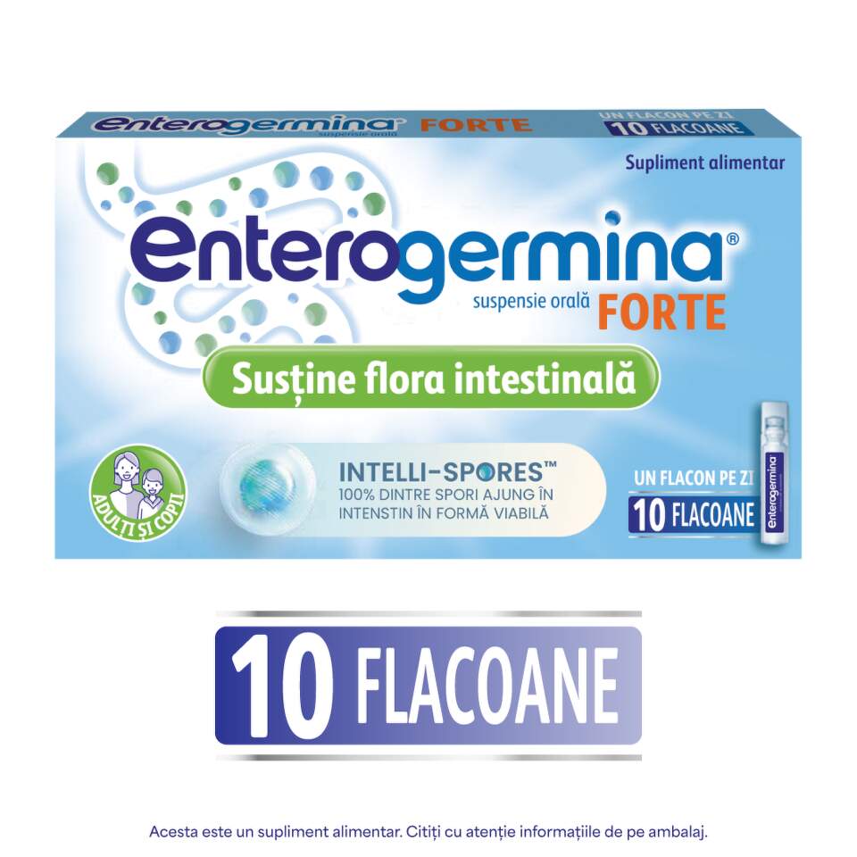 ENTEROGERMINA FORTE 10 FLACOANE X 5ML SUSPENSIE ORALA