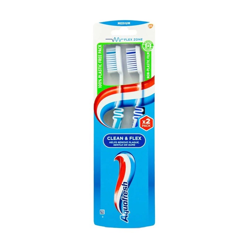 PERIUTE DINTI CLEAN&FLEX MEDIUM TWINPACK AQUA FRESH