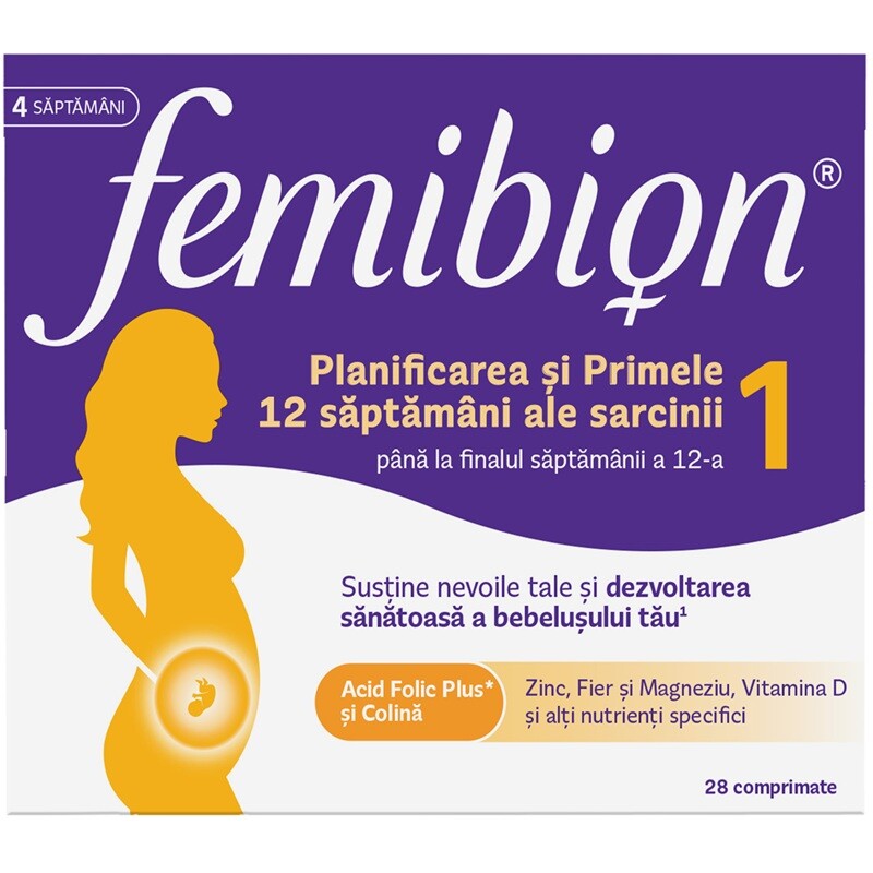 FEMIBION 1 SARCINA MULTIVIT T 28 COMPRIMATE
