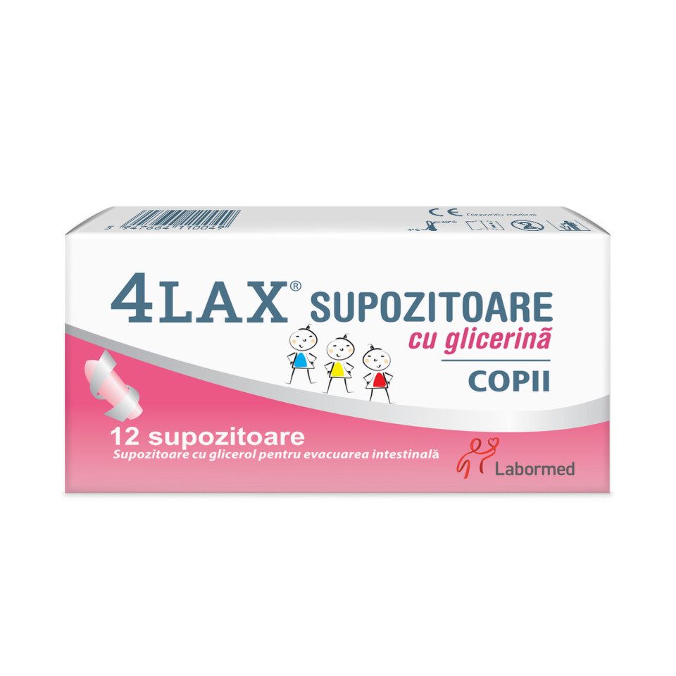 LABORMED 4LAX GLICERINA COPII SUPOZITOARE 12BUC
