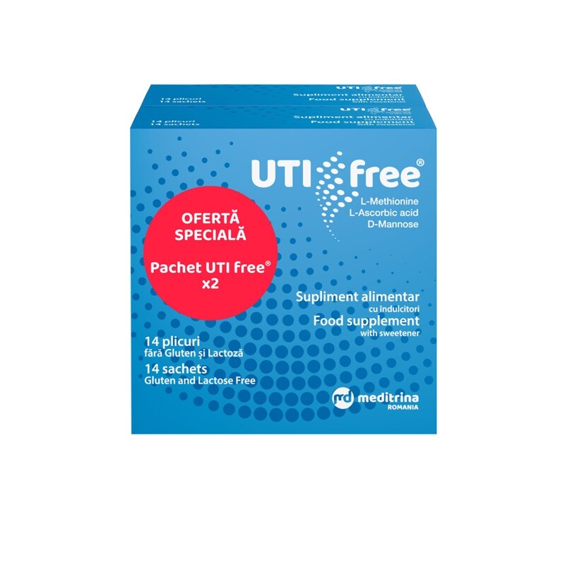 PACHET PROMO UTI FREE 2 X 14 PLICURI PULBERE