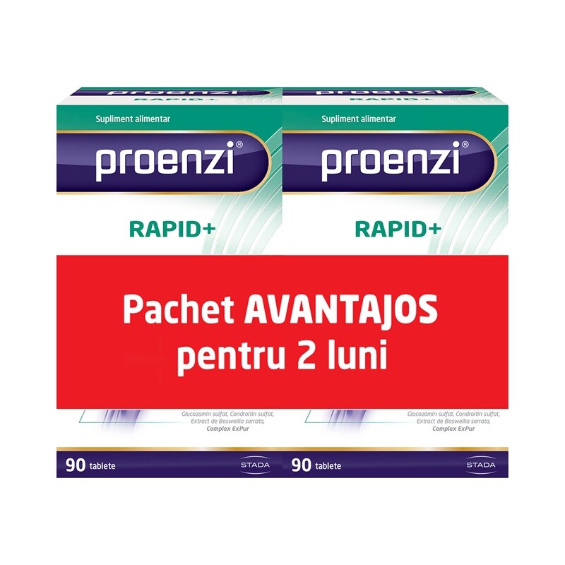 PROENZI ARTRO STOP RAPID 90 TABLETE 1+1(35% REDUCERE LA AL DOILEA)