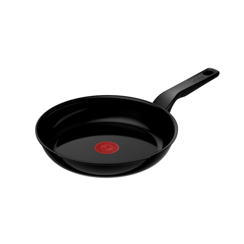 Tigaie Tefal Renew de 24 cm C4320423, 100% aluminiu reciclat, indicator Thermo-Signal, compatibil cu inducția, înveliș ceramic, negru