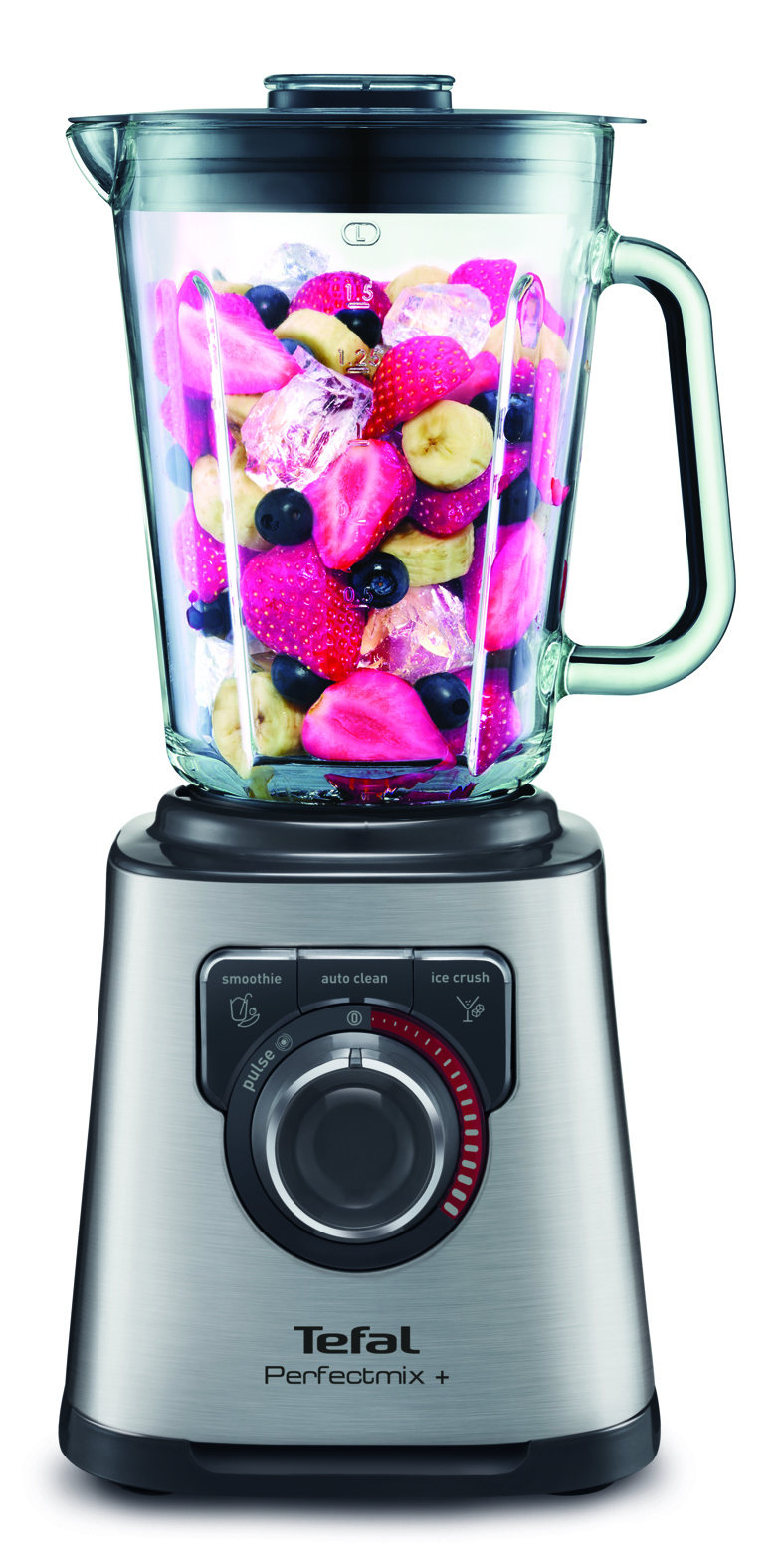 Blender de mare viteză Perfectmix+ BL811D38, 1300 W, tehnologie Powelix, 6 lame inox, 3 programe inteligente, efect ciclonic, 2 L, gri