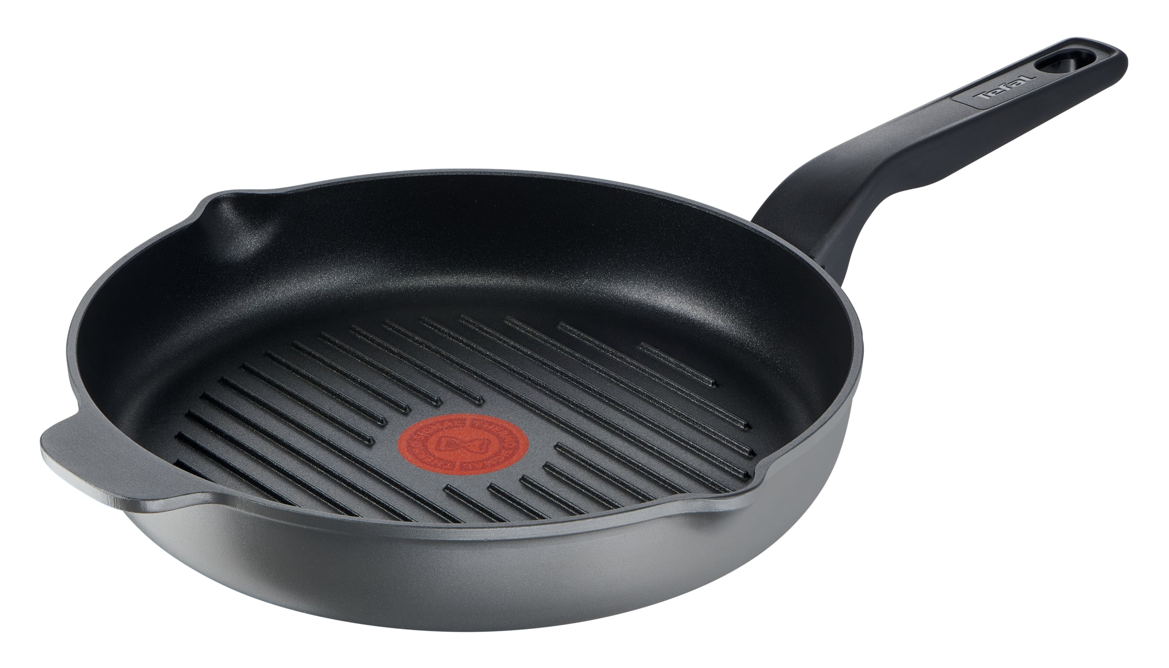 Tigaie grill XL Force C6854055, înveliș antiaderent 100% sigur, de lungă durată, Thermo-Signal™, bază Diffusion+, 26 cm, aluminiu, negru