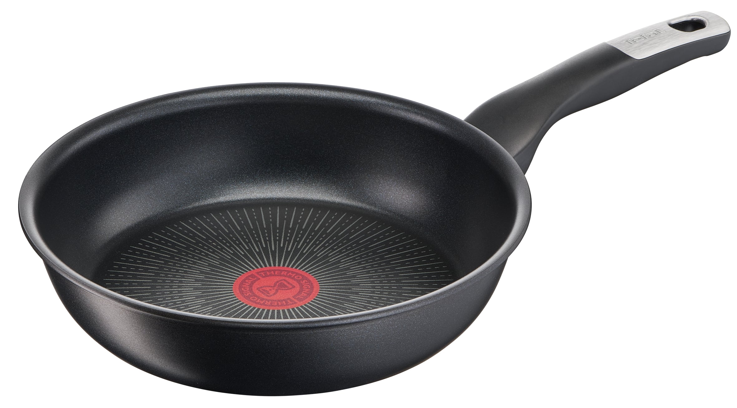 Tigaie Unlimited G2550472, 24 cm, înveliș antiaderent 100% sigur, Titanium Anti-Scratch, Thermo-Signal™, bază Thermo-Fusion™, aluminiu, negru