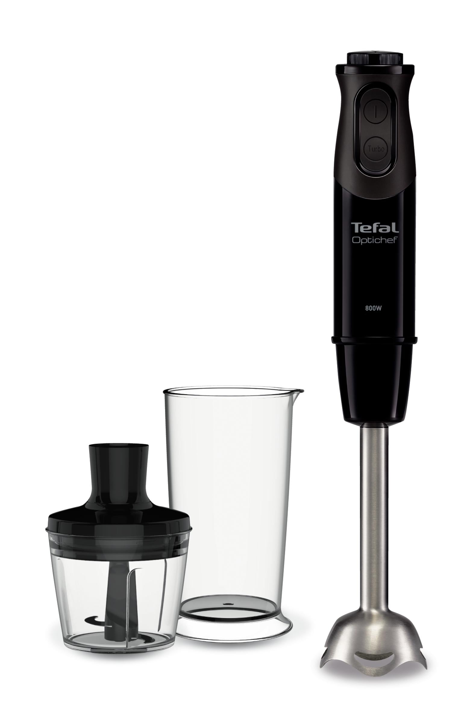 Blender vertical OptiChef 2 în 1 HB641838, 800 W, 10 trepte de viteză, funcție Turbo, tocator 0.5 L, protecție antistropire, mâner antialunecare, reci