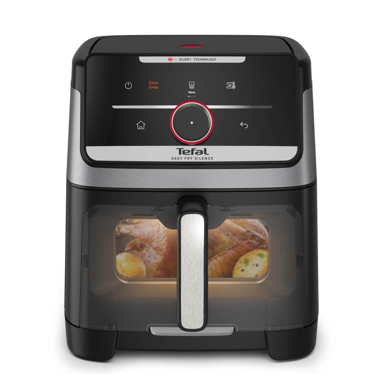 Friteuză cu aer cald Tefal Easy Fry Silence EY876DE0, 1800W, capacitate 7 L, 12 programe, oprire automată, temperatură ajustabilă, ecran LCD, tehnolog
