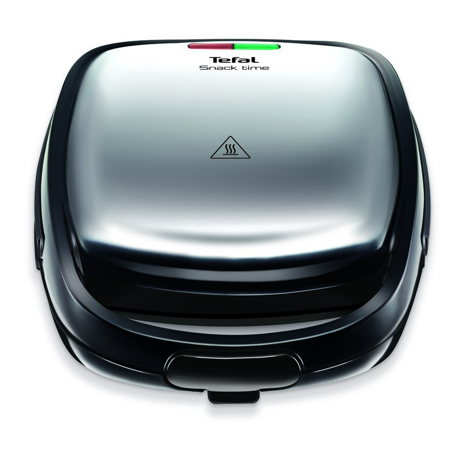 Sandwich maker multifuncțional 3in1 SNACK TIME SW342D38, 3 plăci, indicator sfârşit preîncălzire, măner izolat, dispozitiv pentru blocare inox/negru