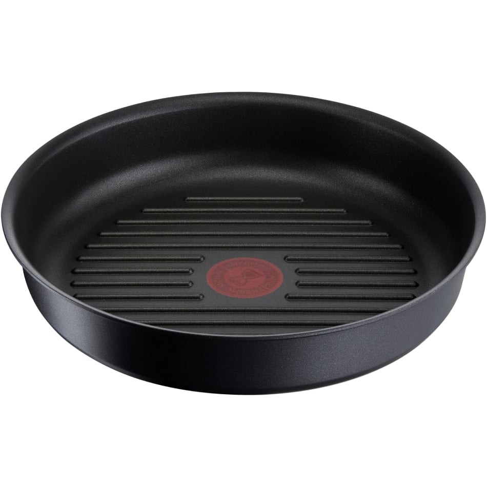Tigaie grill Tefal Ingenio Unlimited L8584074, 26cm, inducție, înveliș antiaderent, indicator Thermo-Signal, negru