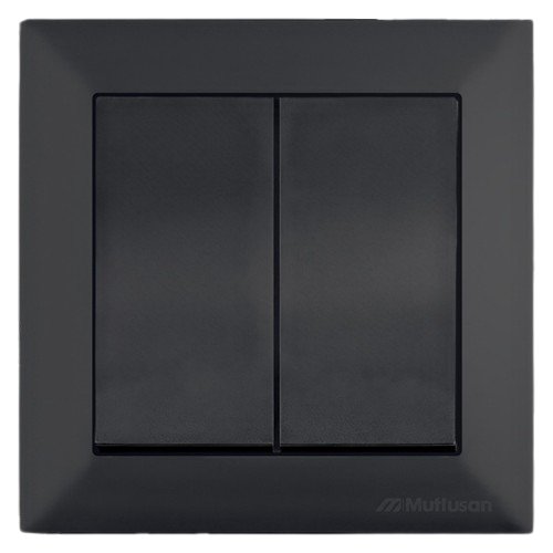 Comutator Mutlusan Candela 2125 402 0184, 10A, 250V, IP20, Negru Catifea