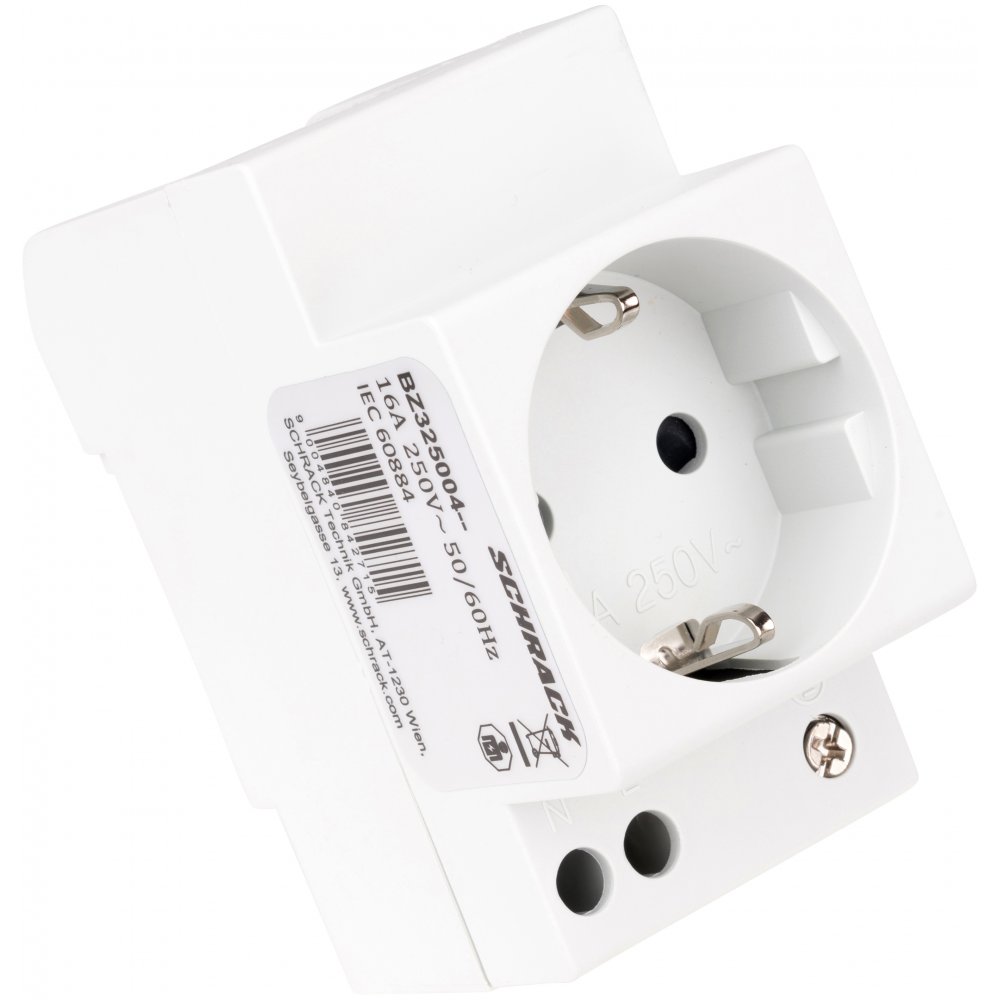 Priza modulara PE lateral 16A, 250V Schrack BZ325004
