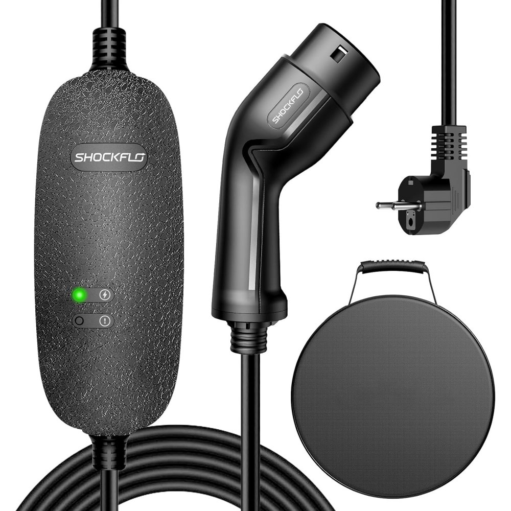 Statie portabila SHOCKFLO CG02 / CG01 pentru incarcare masini electrice, monofazata 230V, 16A, 3.68KW, (Type2), IP65