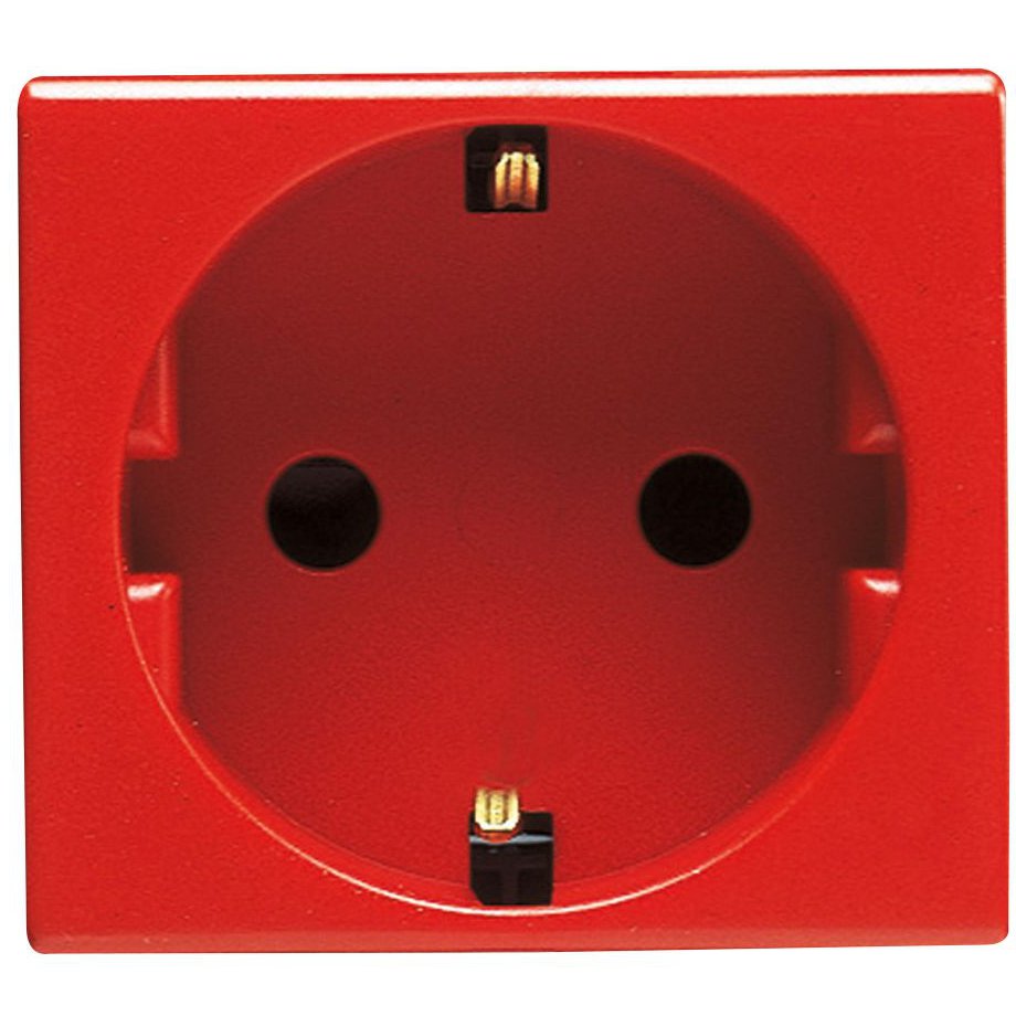 Priza schuko , 2P+E 16A, culoare rosie Gewiss System GW20297