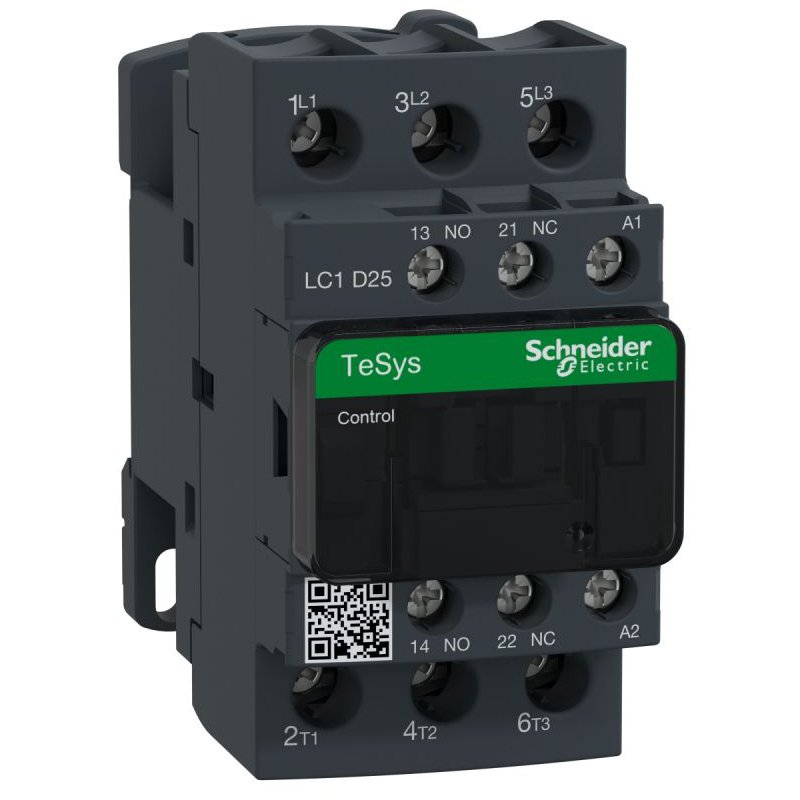 Contactor TeSys D 3P 25A AC-3 440V - aux 1NO+1NC, bobina 230V 50Hz Schneider LC1D25P5