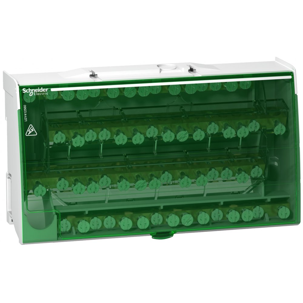 Bloc distributie tetrapolar Schneider 4 bare x 15 poli 125A Schneider LGY412560