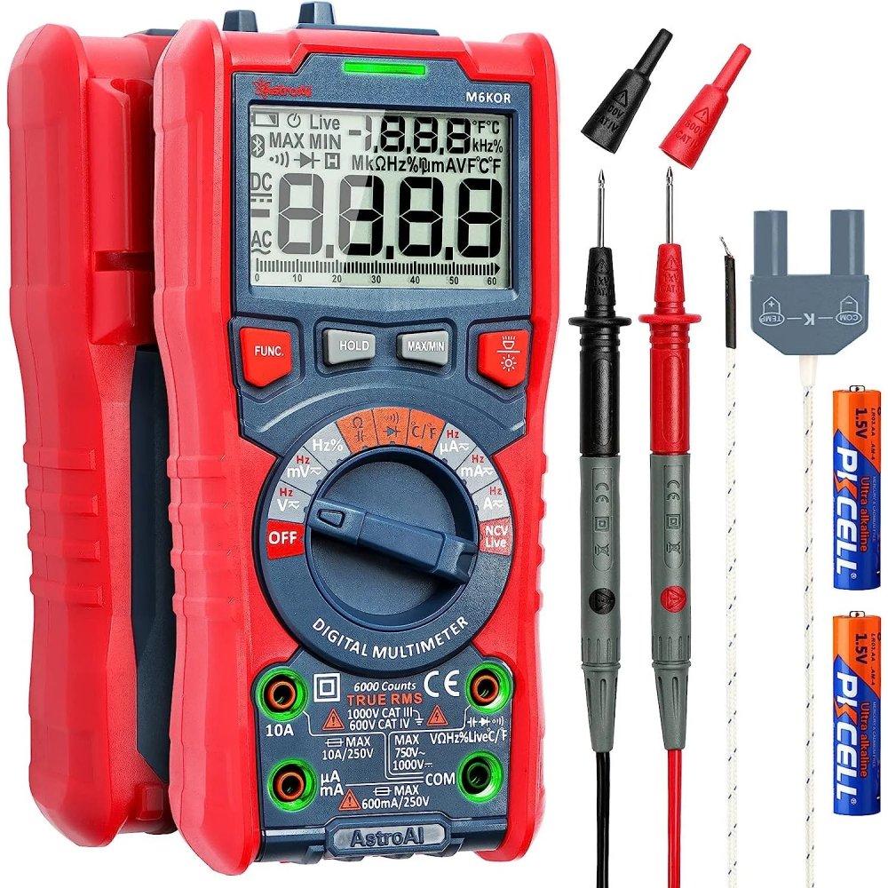 Multimetru digital TRMS 6000, Voltmetru cu testare automata AC/DC AstroAl M6KOR / 0048544087958