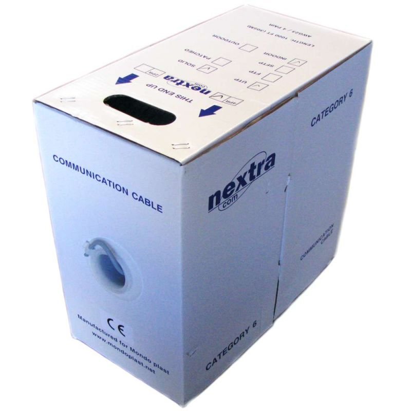 Rola 305ml cablu UTP cat6 AWG23, Fluke pass, 100 cupru nextraCOM - XTUTP6-PVC