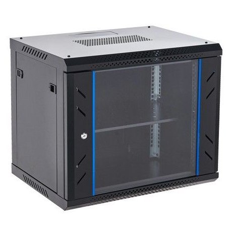 Rack 9U cu geam 600 x 450 mm, Networkstore, NST-RACK9U- 60X45