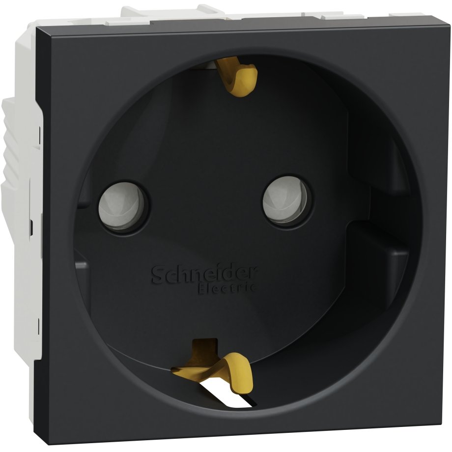 Priza 2P+E 16A cu obturatoare 2M Schneider Noua Unica NU303754, antracit