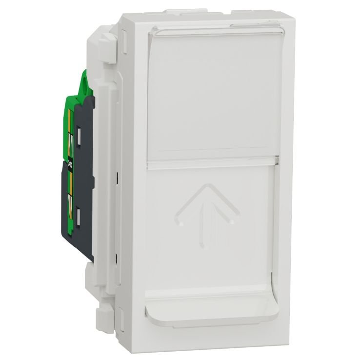 Priza date RJ45 CAT5E 1M UTP Schneider Noua Unica NU341018, alb