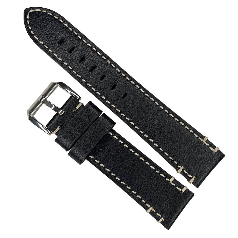 Curea de ceas din piele naturala neagra 18mm 22mm 24mm 26mm WZ3142