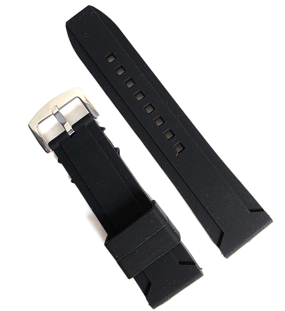 Curea Ceas Silicon Premium – Neagră (24mm - 26mm)