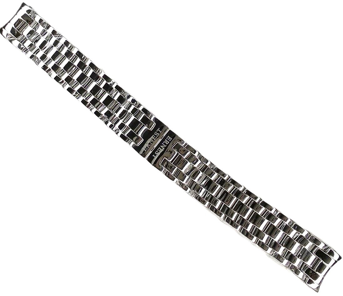 Brățară Metalică ERNEST – Terminale Curbate, 18mm, Silver