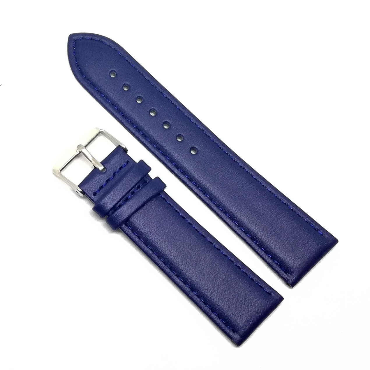 Curea Ceas „Pure Comfort” A-812 – Piele Naturală Hipoalergenică, Albastru Navy (18mm - 22mm)