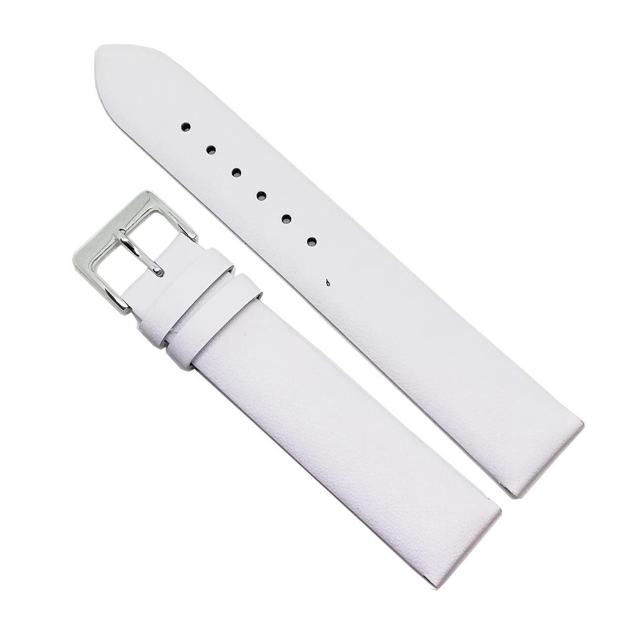 Curea Ceas „Snow White XL” 9XL16 – Piele Naturală, Alb Imaculat (10mm - 22mm)